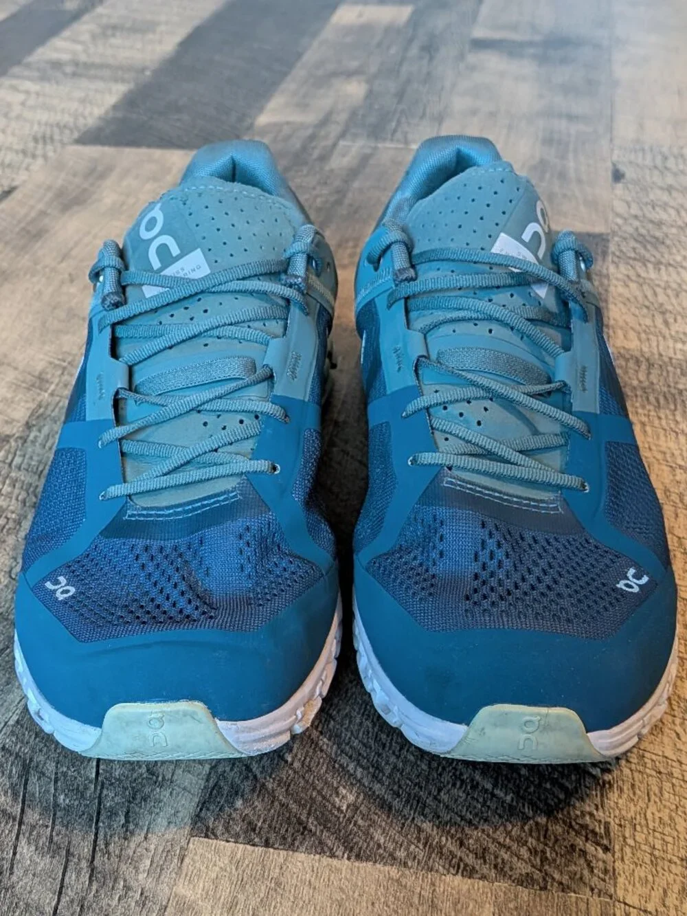On Cloudflow Running Shoes Sea Petrol Blue Green